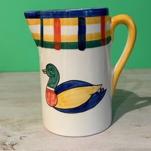 Colorful Duck Ceramic Pitcher